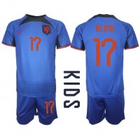 Nederländerna Daley Blind #17 Replika babykläder Bortaställ Barn VM 2022 Kortärmad (+ korta byxor)